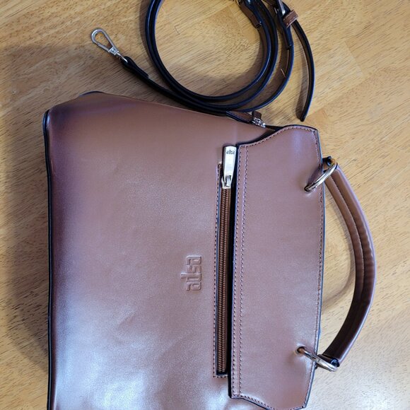 👜ESPE Caramel Coloured Faux Leather Designer Hand Bag - Picture 3 of 16